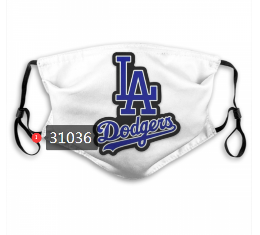 2020 Los Angeles Dodgers Dust mask with filter 46->mlb dust mask->Sports Accessory
